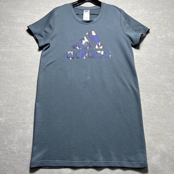 Adidas Dress Large Blue X Zoe Saldana Collection Legacy T-shirt Dress  GJ6684 - Picture 1 of 8